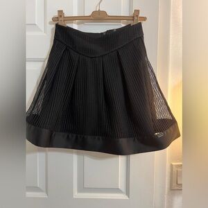 ✨ Cop.Copine Paris “LARA” Mesh Overlay Skirt – Black – Size ✨